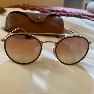 Pink/gold ray ban RB 3647 sunglasses with case